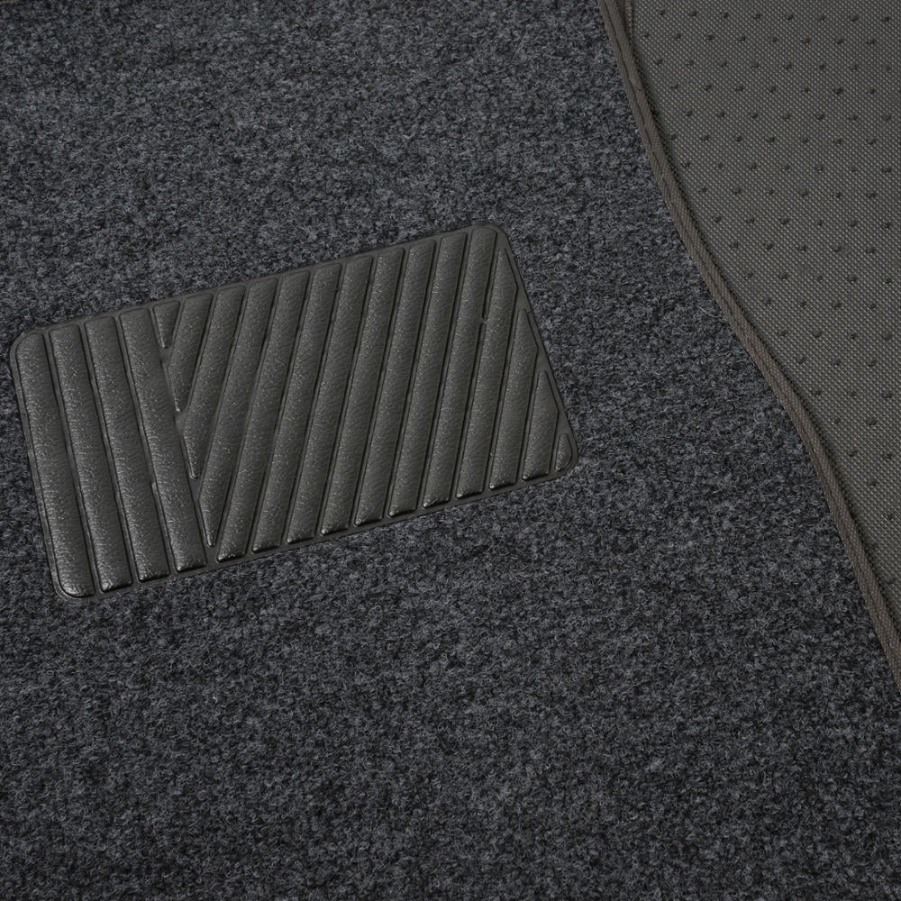 MT-100-DG Classic Carpet Mats for Car SUV Van and Truck-Universal Fit Front and Rear Floor Protection with Heelpad, Dark Gray