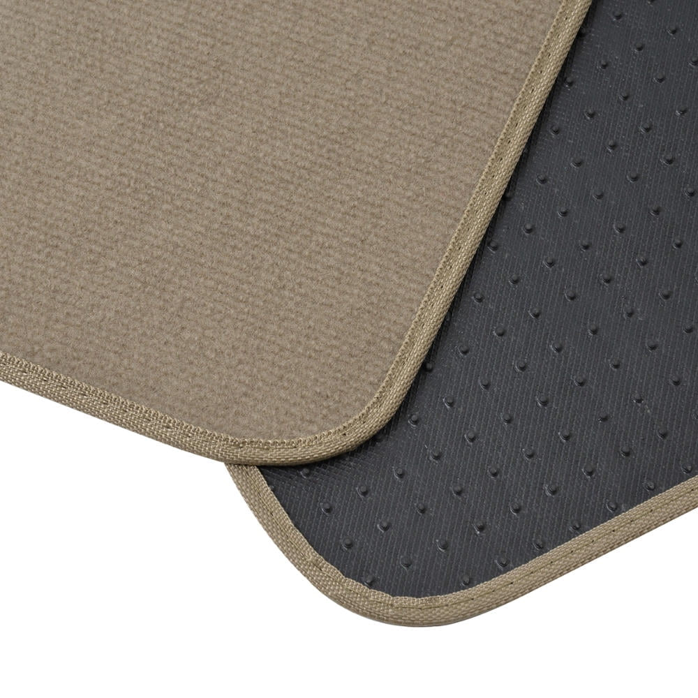 Classic Carpet Floor Mats for Car & Auto - Universal Fit -Front & Rear with Heelpad (Medium Beige) (MT-100-CPTSERIES)