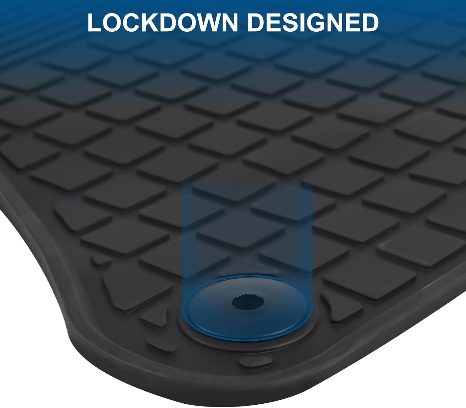 Car Floor Mat Rubber Custom Fit for Audi A3 / S3 2015-2020 / A3 Sportback E-TRON 2016-2019 / RS3 2017-2020 Full Black Auto Floor Liners All Weather Heavy Duty Odorless