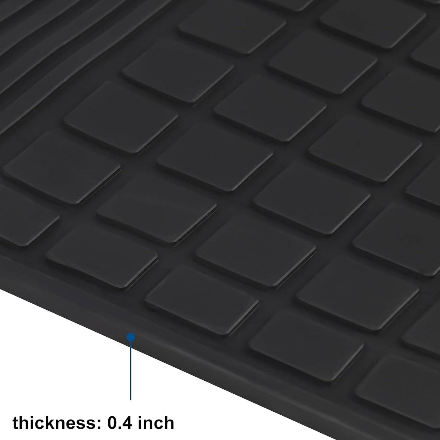Car Floor Mat Rubber Custom Fit for Audi A3 / S3 2015-2020 / A3 Sportback E-TRON 2016-2019 / RS3 2017-2020 Full Black Auto Floor Liners All Weather Heavy Duty Odorless