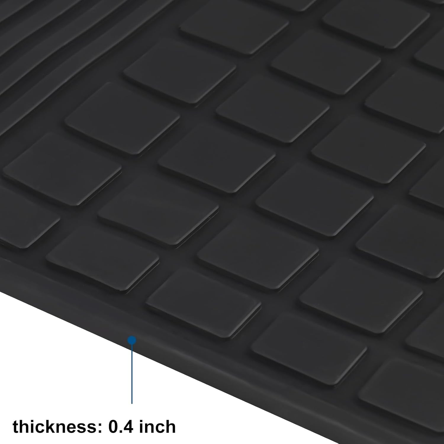 Car Floor Mat Rubber Custom Fit for Audi A3 / S3 2015-2020 / A3 Sportback E-TRON 2016-2019 / RS3 2017-2020 Full Black Auto Floor Liners All Weather Heavy Duty Odorless