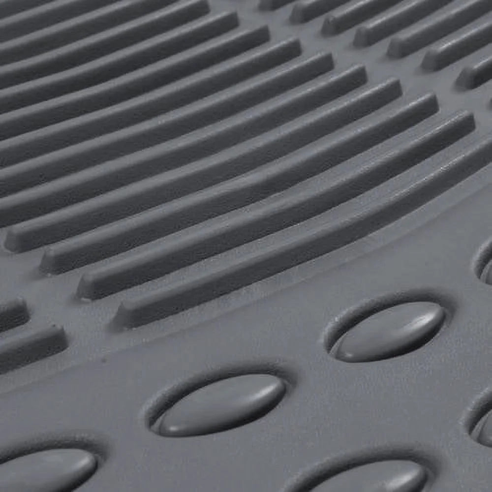 3 Row Car Floor Mats for SUV and Van, Heavy Duty Rubber Mats and Liner, Black Beige Gray