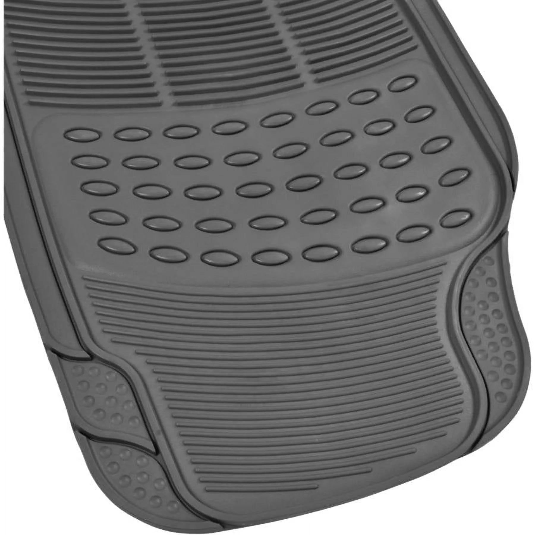 3 Row Car Floor Mats for SUV and Van, Heavy Duty Rubber Mats and Liner, Black Beige Gray