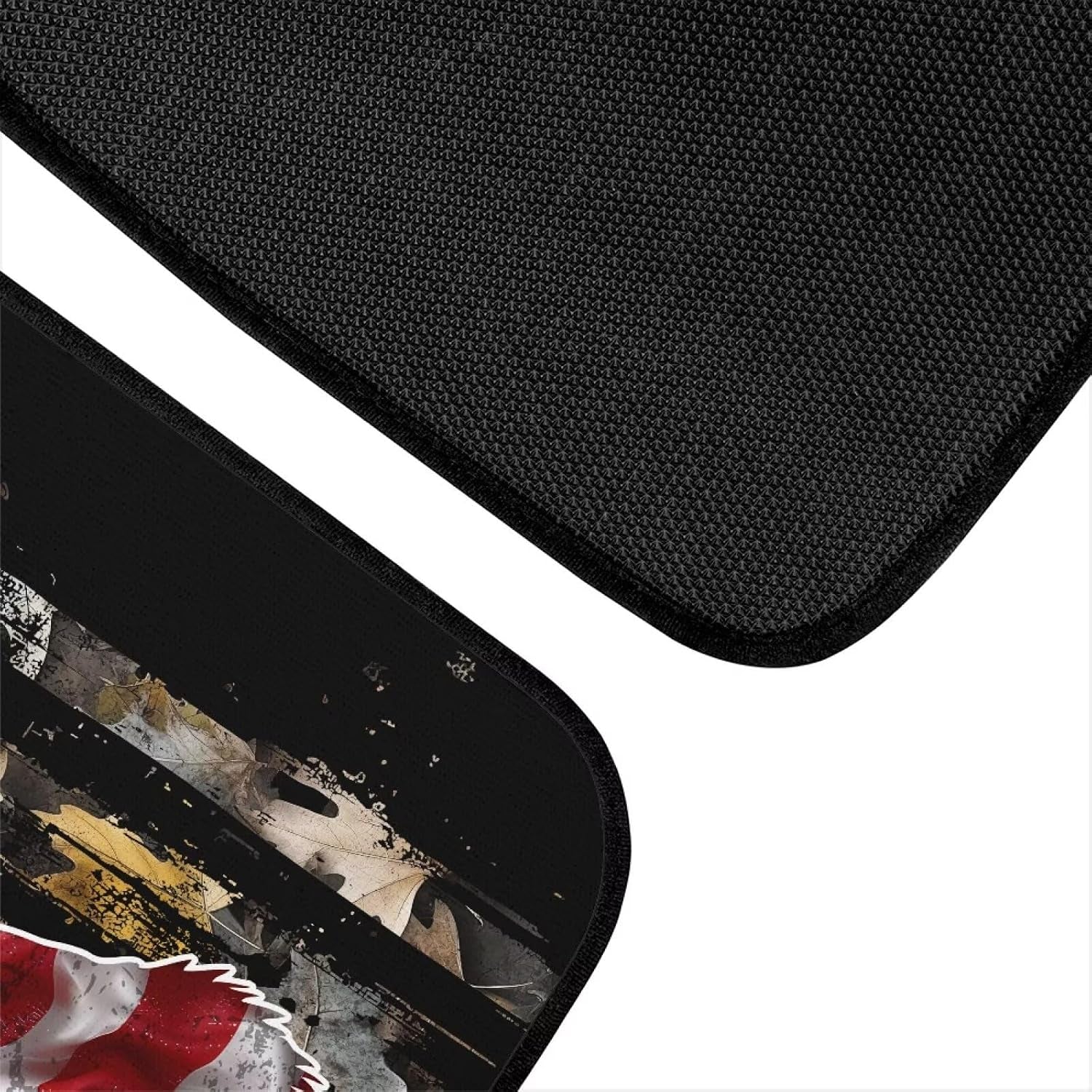 American Flag Deer Car Floor Mats Heavy-Duty Rubber Floor Mats for Cars, Universal Fit Full Set, Anti-Slip Automotive Floor Mats, All Weather Floor Mats for Most Sedan, SUV, Truck Floor Mats