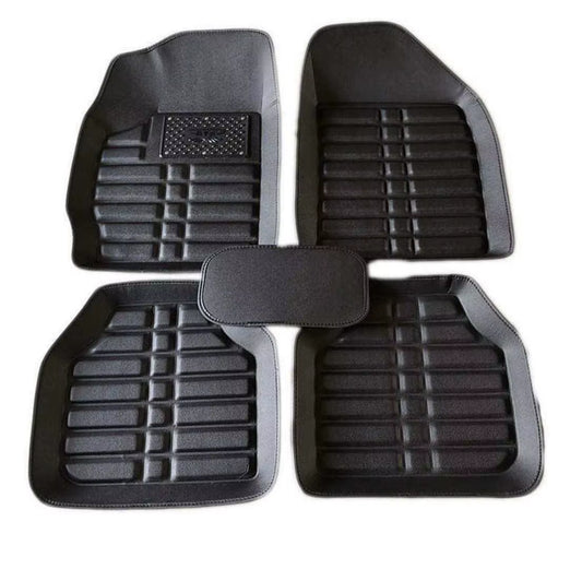 Muchkey Non Slip 5PCS Universal Car Auto Floor Mats Floor Liner Carpet PU Leather Car Floor Mats